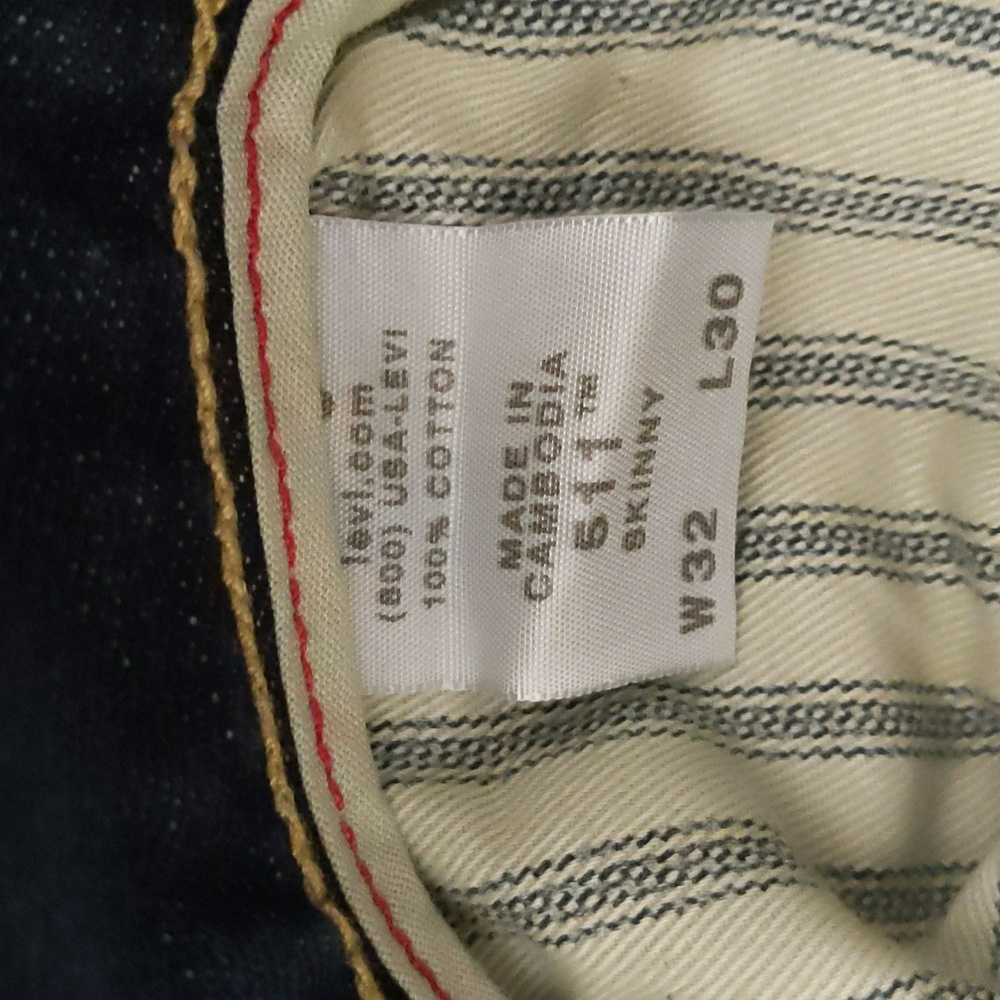 Levi's 511 Skinny Jeans Blue Wash Size 32x30 - Picture 4 of 9